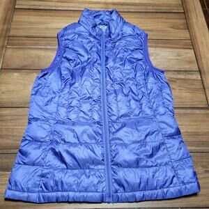 Be Inspired Full Zip Purple Down Packable Vest - Size Medium